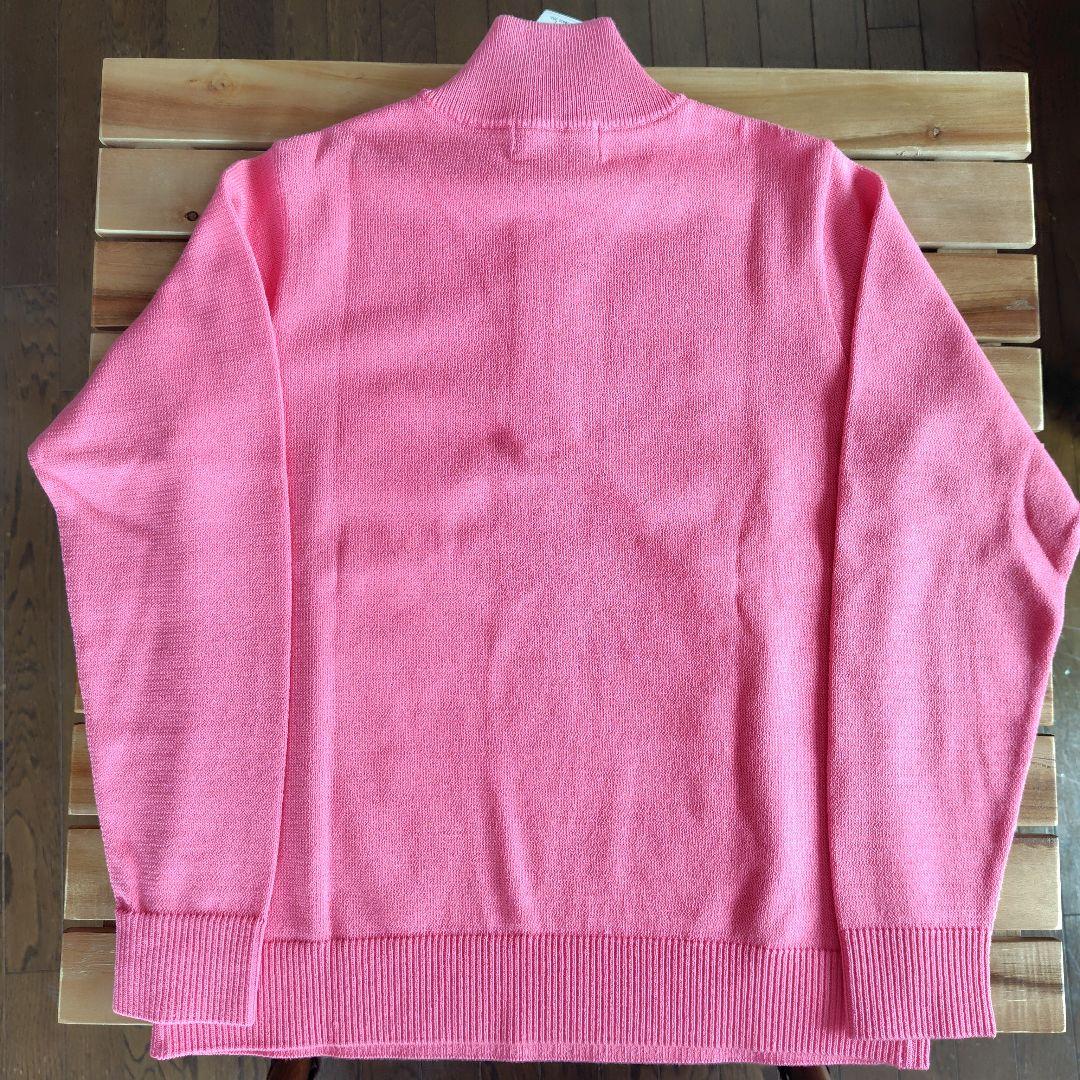 Black & White ピンク ハイネックトップス