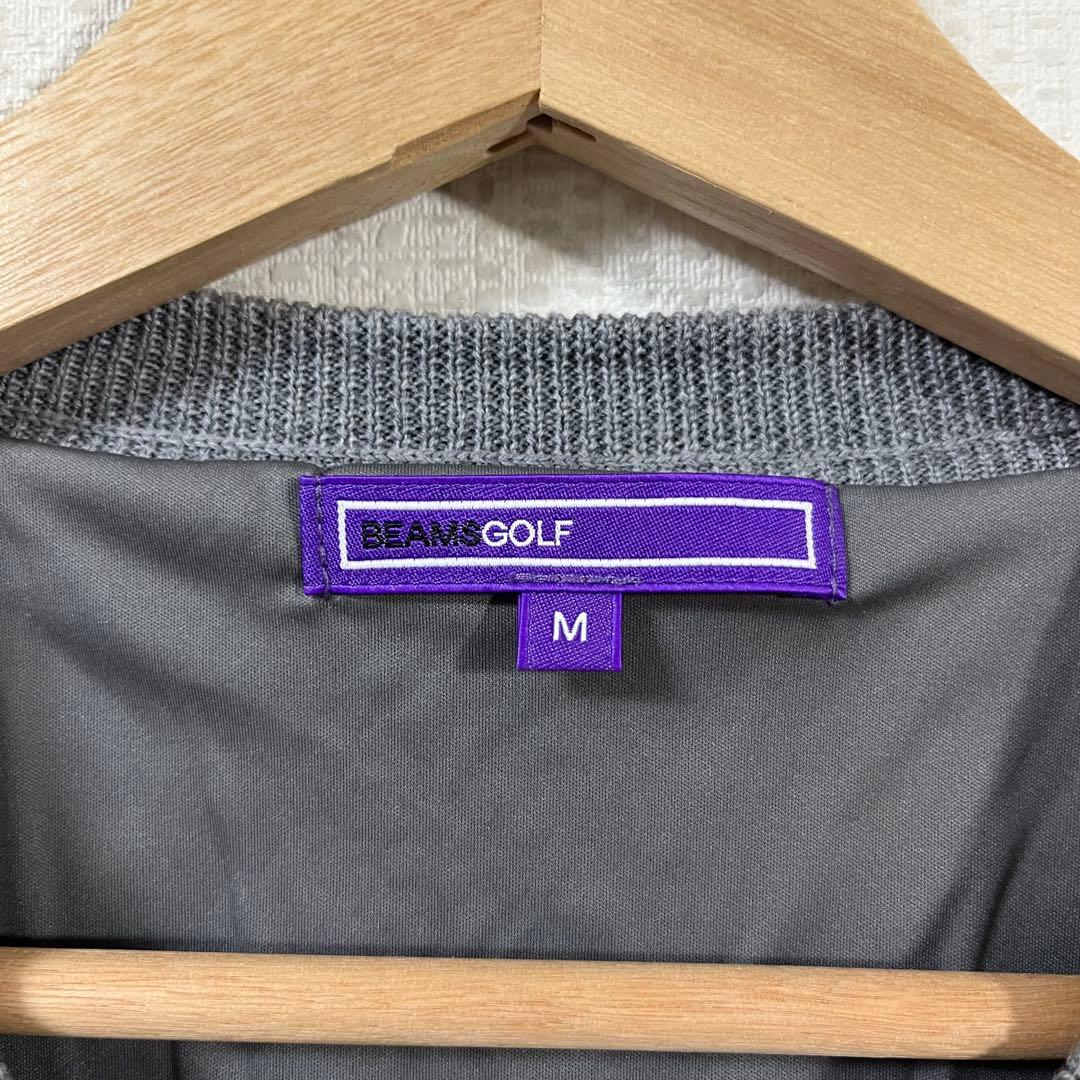 ビームスゴルフ　パープルレーベル　防風タラッティセーター　Mサイズ　グレー　美品