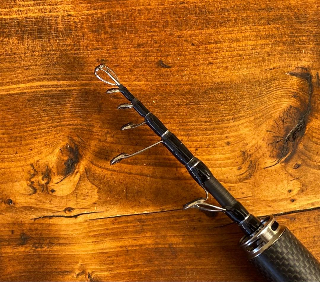 渓流釣りセット　ベイトフィネス　軽量　カーボンロッド　ランディングネット　5ft