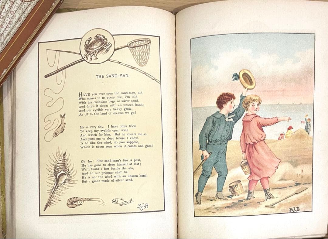 No349希少 アンティーク 古書 洋書 絵本 ビクトリアン児童書 童謡 詩集