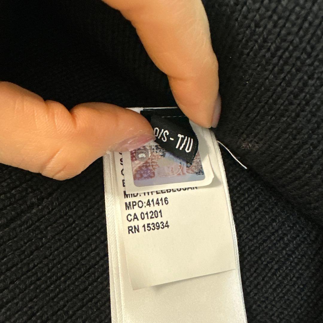 カナダグース ニット帽 黒 アークティックプログラム