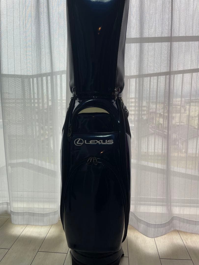 Lexus キャディバッグ 黒 ストライプデザイン