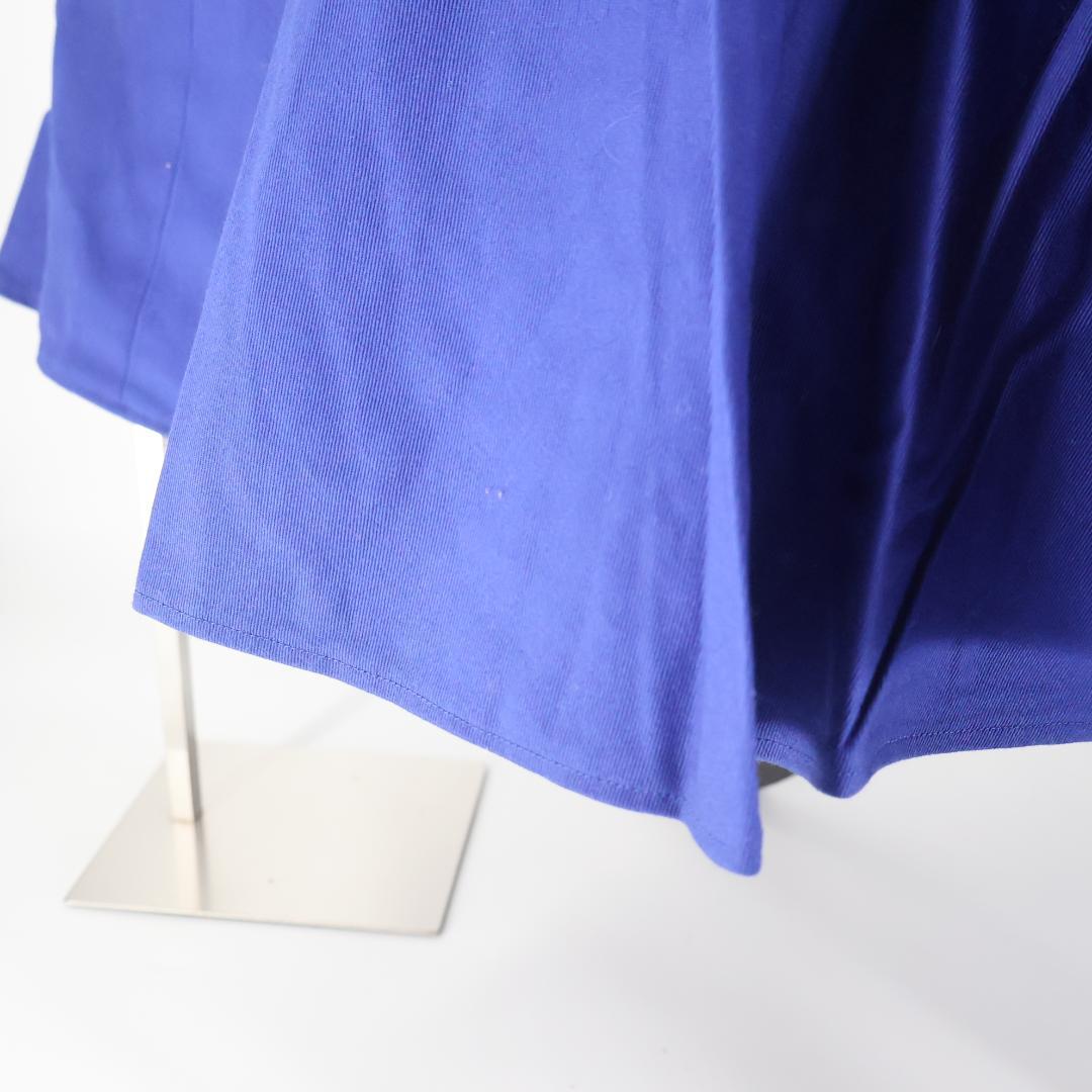 【美品 フラダンス用衣装】イエロー×ブルー ワンピースドレス ハイビスカス柄