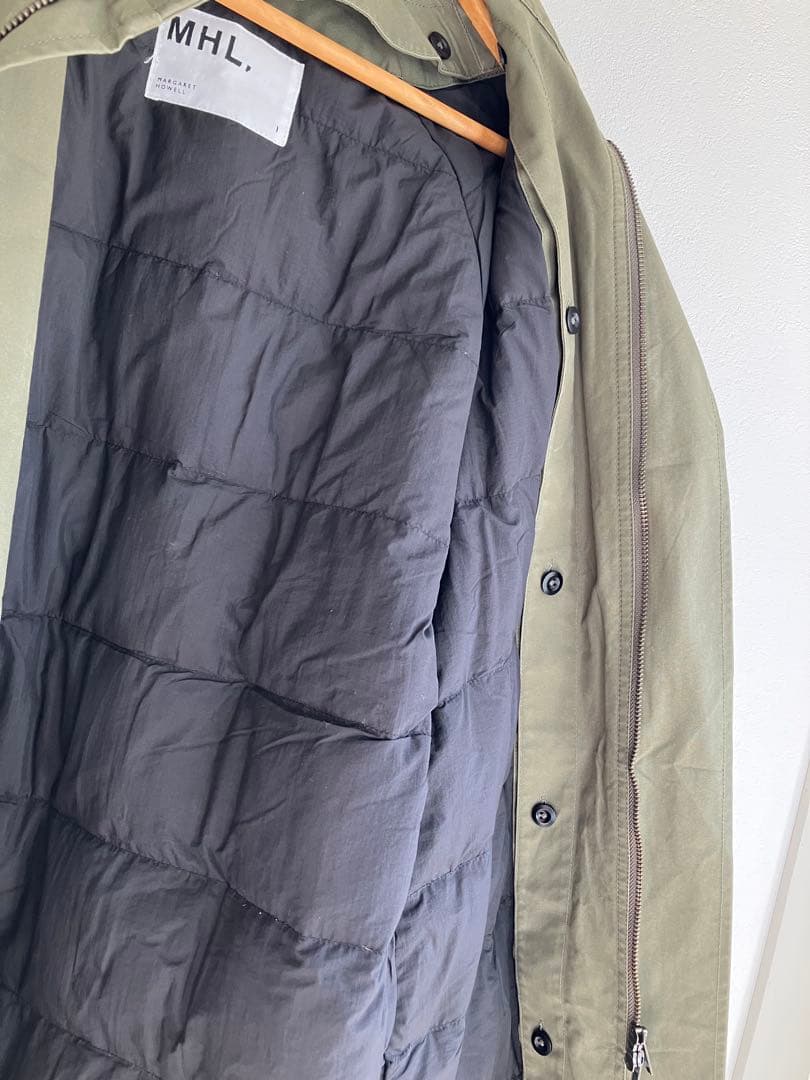MHL HIGHCOUNT COTTON POPLIN コート　ダウンライナー