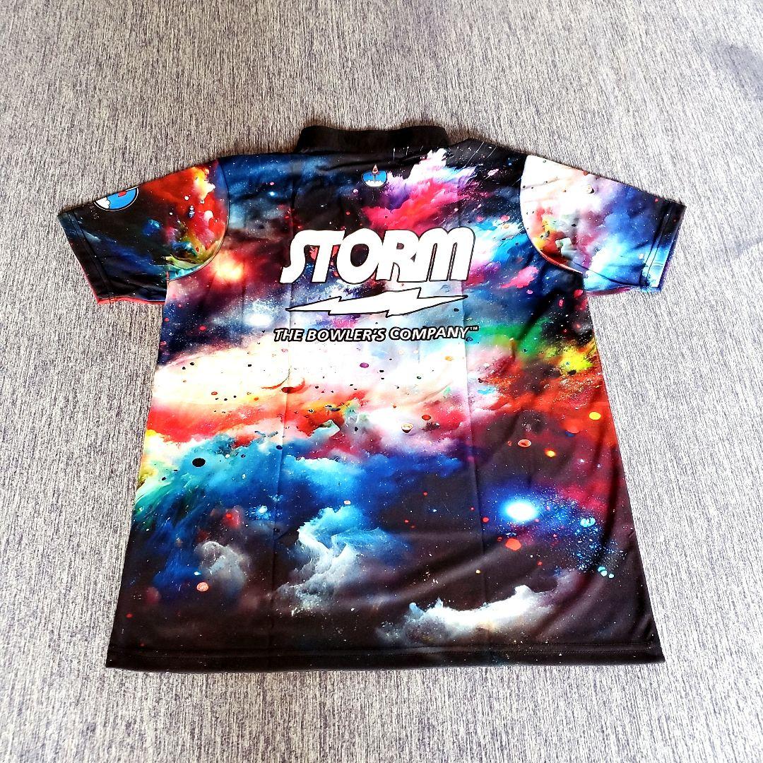 日本未発売✨STORM【日本サイズM】ブラック　宇宙　ボウリングウェア
