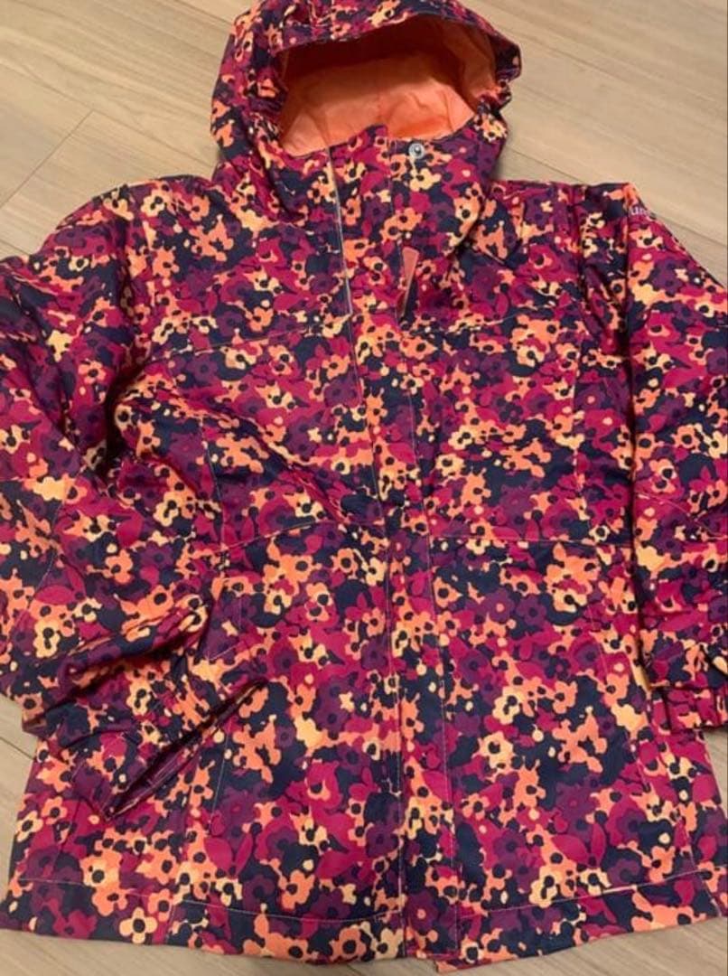 Columbiaスキーウェア 上下セット 130cm ピンク 花柄