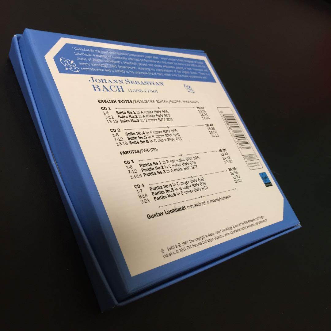 【売約済】レオンハルト／バッハ：イギリス組曲、パルティータ  4CD