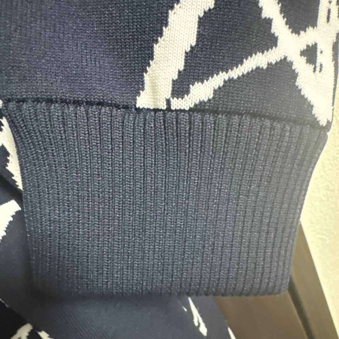 LOUDMOUTH 星柄ジャケット XXL ネイビー　防寒　ニット　ゴルフ