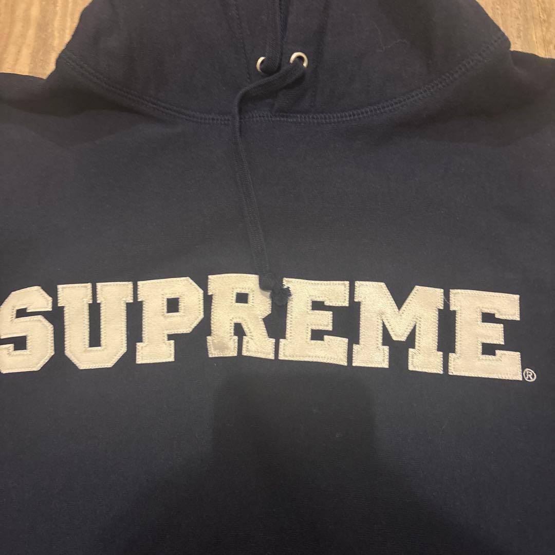 シュプリーム パーカー ネイビー