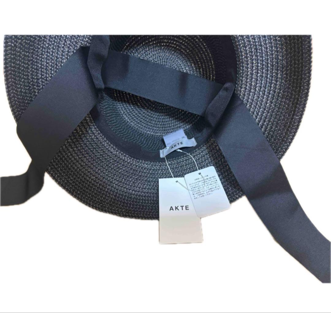 【タグ付き】AKTE リボンペーパーカサブランカハット