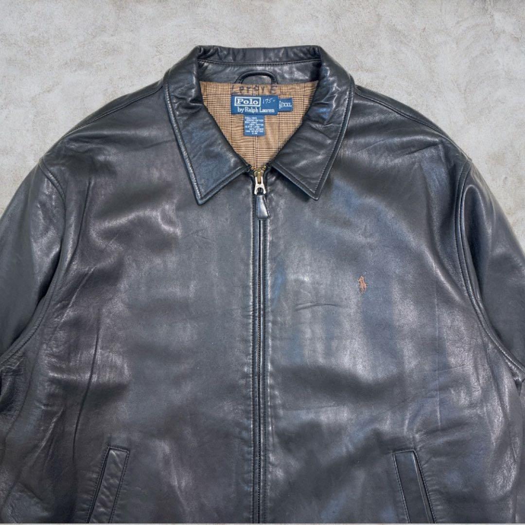 Polo by Ralph Lauren レザースウィングトップ XXL 90s