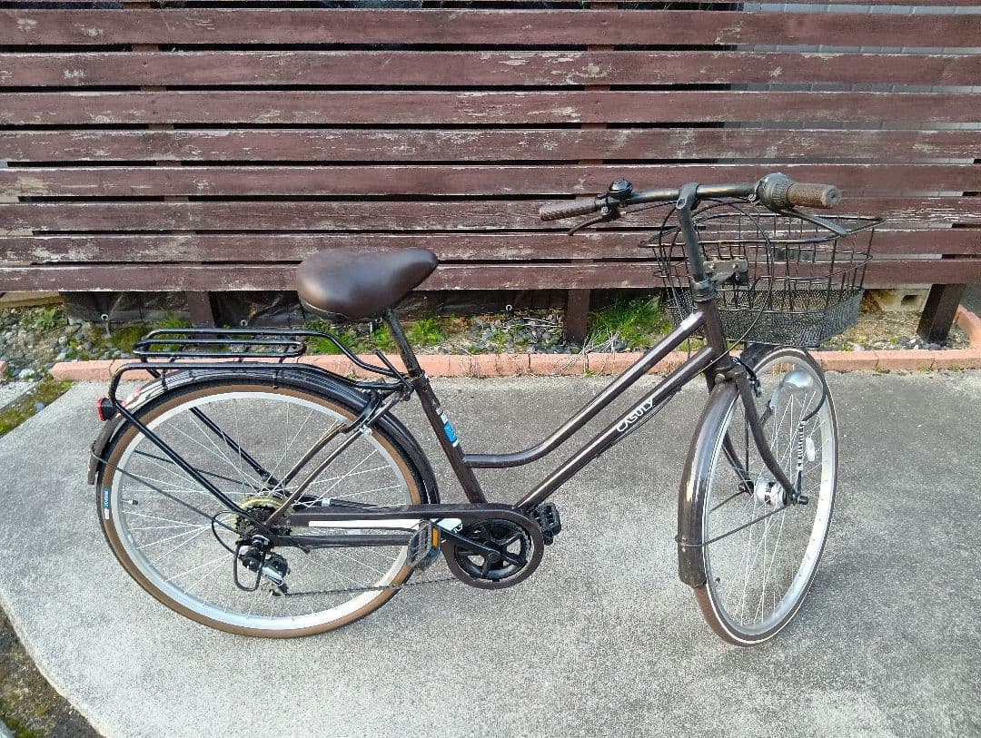 あさひ製カジュリーリラックス 26インチ シマノ6速 LED 軽快シティークロス