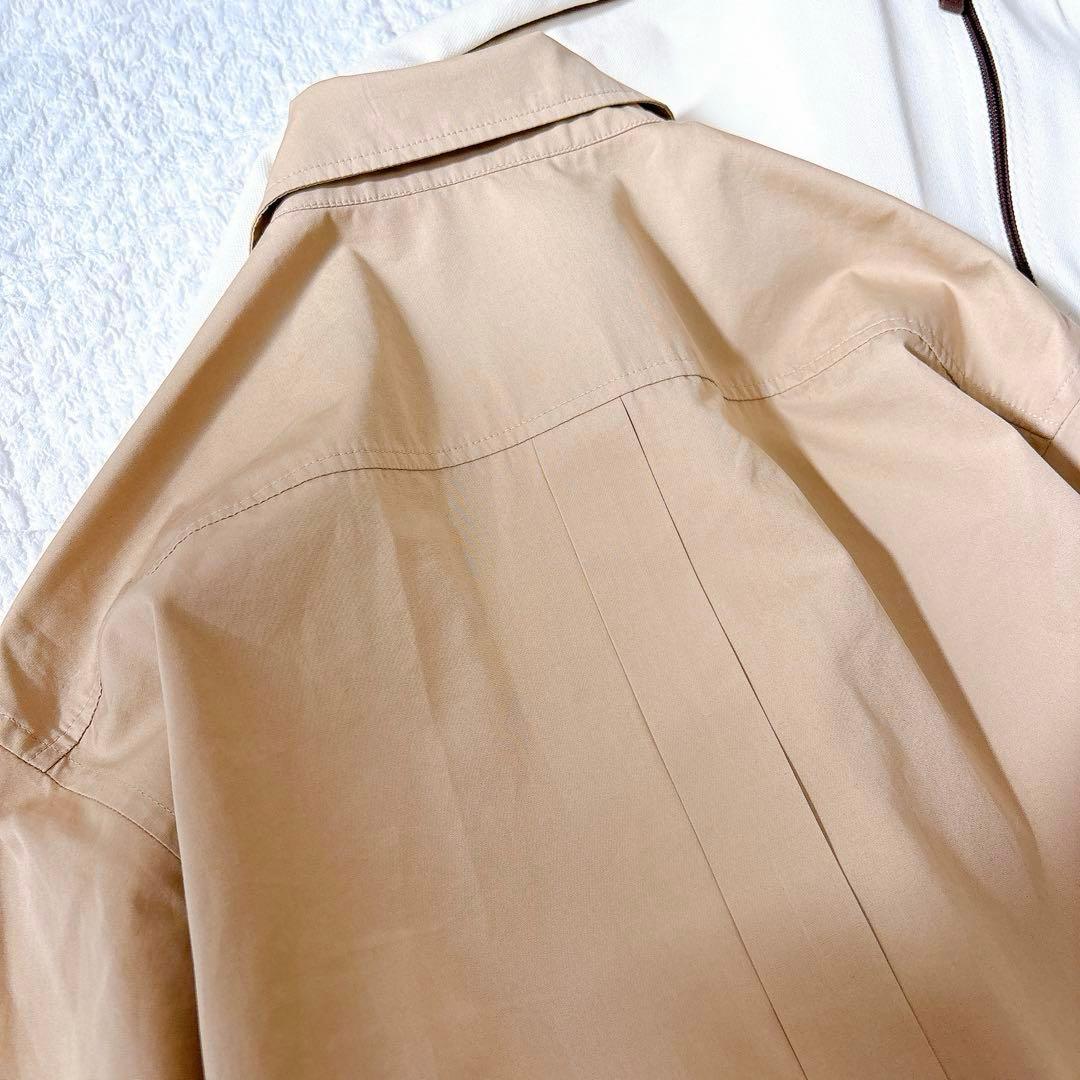 HERMES Hロゴ刺繍　アシンメトリーシャツワンピース 長袖　ロゴボタン