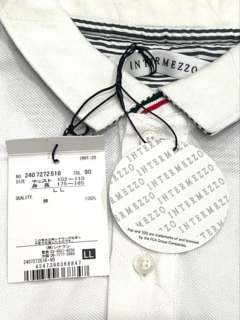 ☆新品☆ INTERMEZZO × FIAT メンズポロシャツ　LLサイズ
