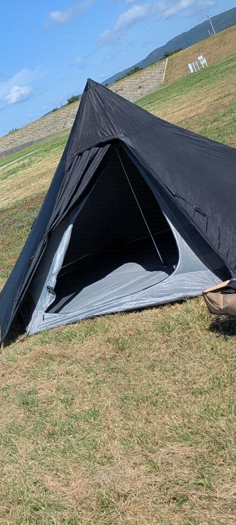 ワンポールテント3人用 ブラック