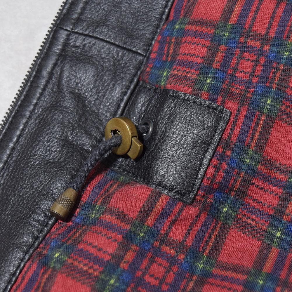 ドイツ老舗 CHRIST 鹿革 ディアスキン レザーフィールドコート 黒 52