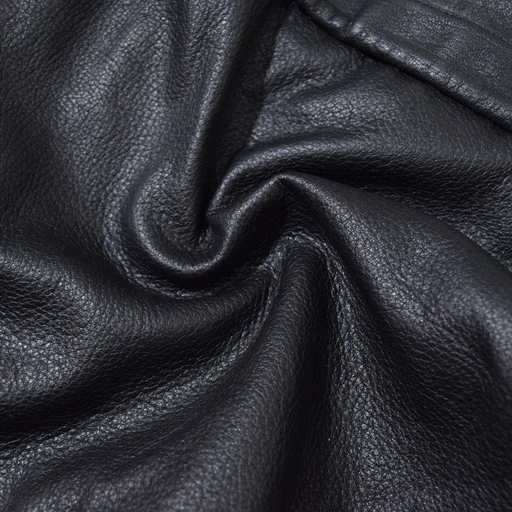 ドイツ老舗 CHRIST 鹿革 ディアスキン レザーフィールドコート 黒 52