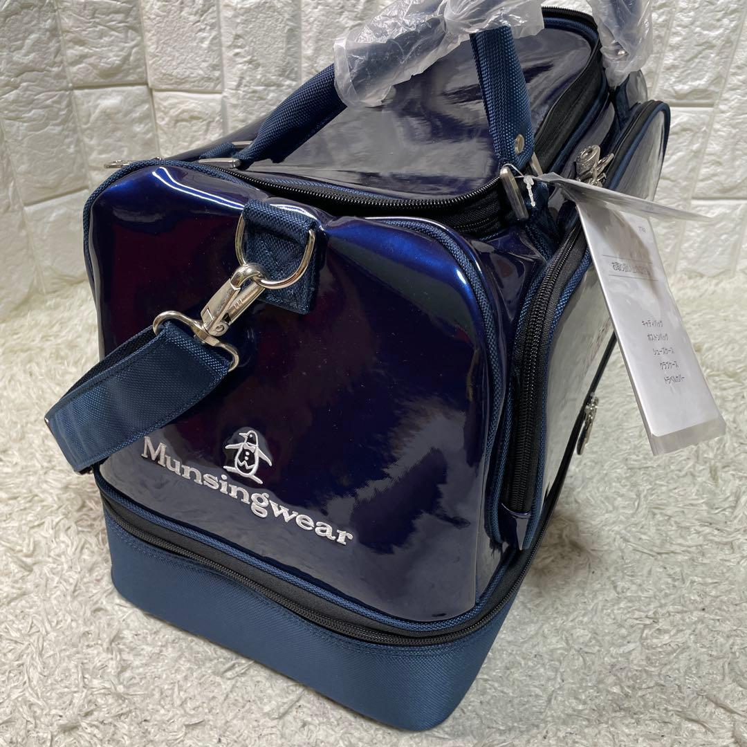 未使用✨マンシングウェア ボストンバッグ　ネイビー　ゴルフ