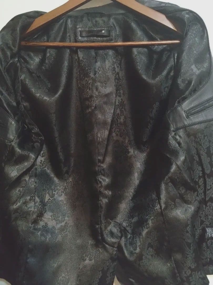 ★新品未使用 Liugoo Leathers ブラックレザーテーラードジャケット