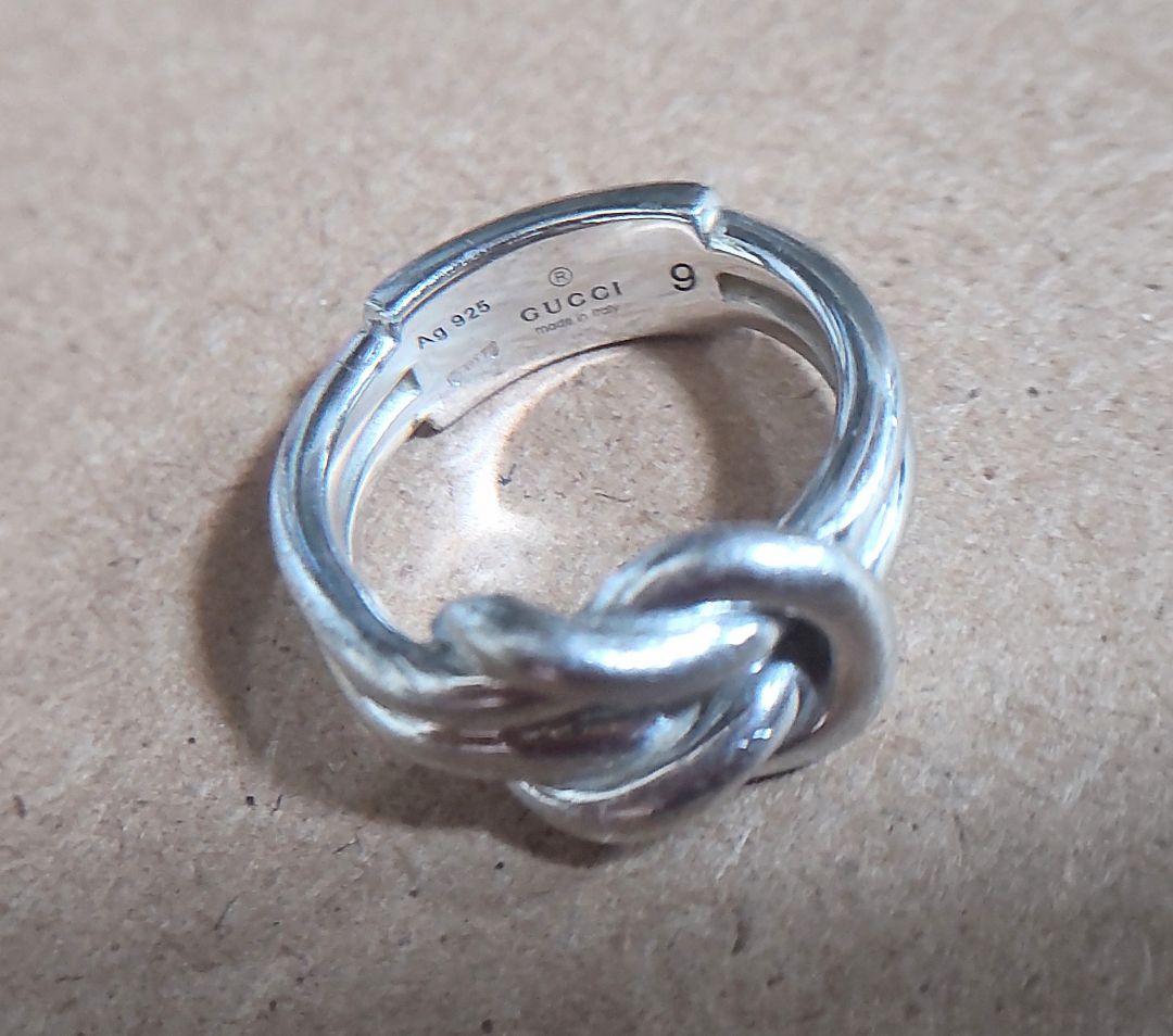 【希少】GUCCI ノットリング Ag925 シルバー 9号