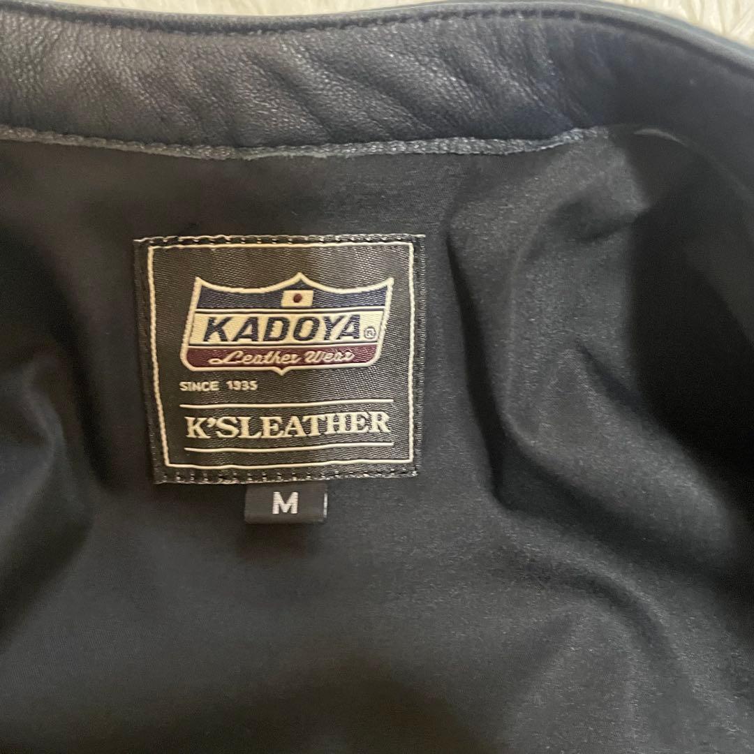未使用　KADOYA ゴートレザーセミダブルジャケット FENNEL Mサイズ