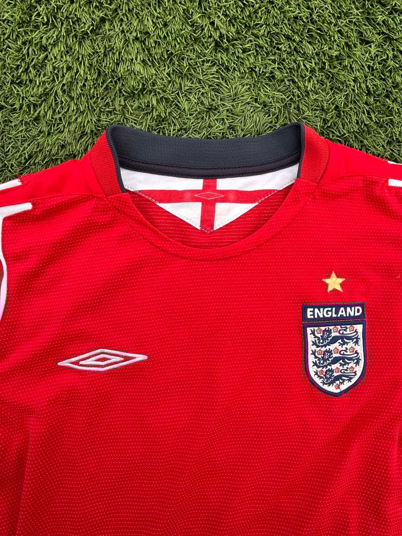 【美品】公式Umbro 00s04〜06イングランド代表 赤 L アウェイ