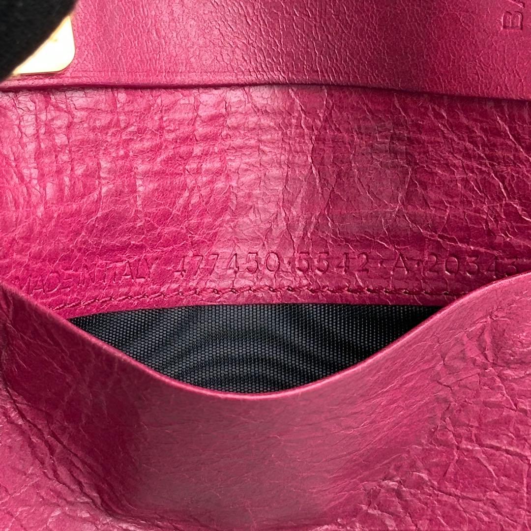 希少色✨BALENCIAGA クラシック　レザーキーケース　スタッズ　ピンク