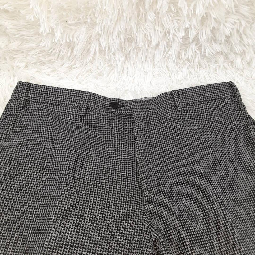 美品◎Brioni ブリオーニ スラックス グレー 千鳥格子柄 イタリア製 希少