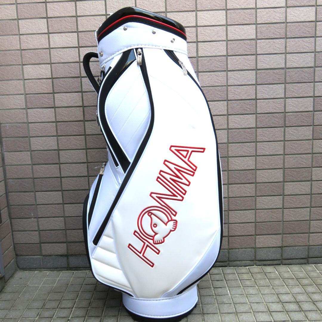 未使用　HONMA ホンマ 　キャディーバック　9型 ホワイト×レッド