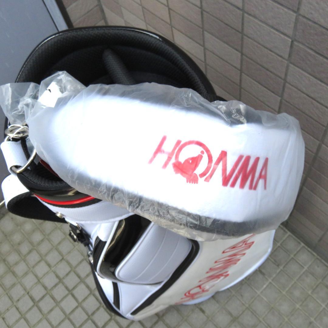 未使用　HONMA ホンマ 　キャディーバック　9型 ホワイト×レッド