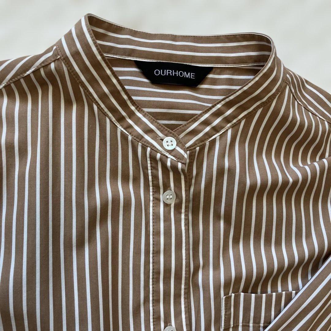 OUR 播州織ストライプ柄のベーシックシャツ　【LEE別注】