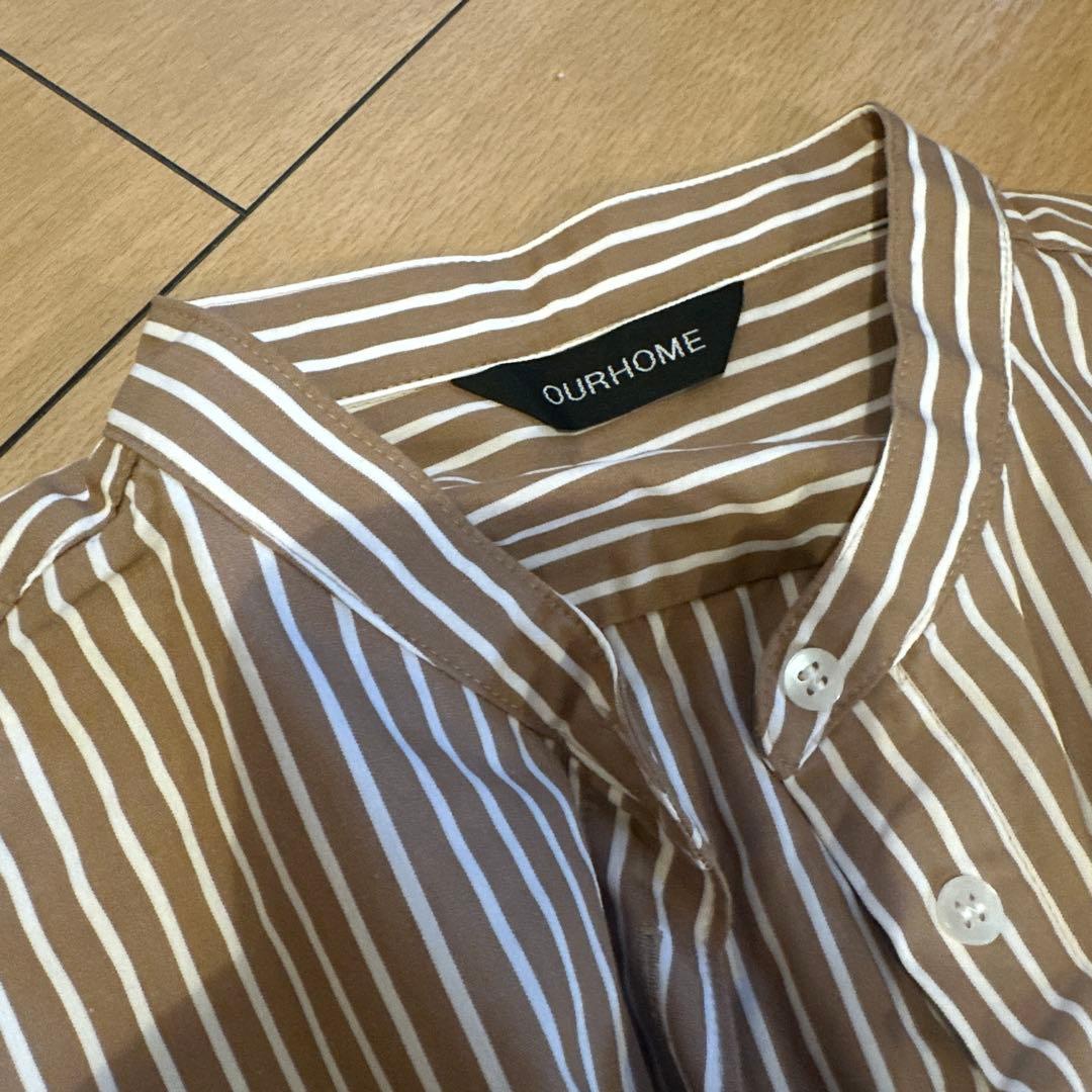 OUR 播州織ストライプ柄のベーシックシャツ　【LEE別注】