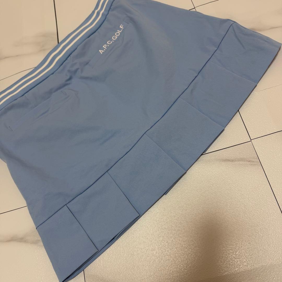 A.P.C. GOLF ライトブルースカート　刺繍ロゴ　Mサイズ