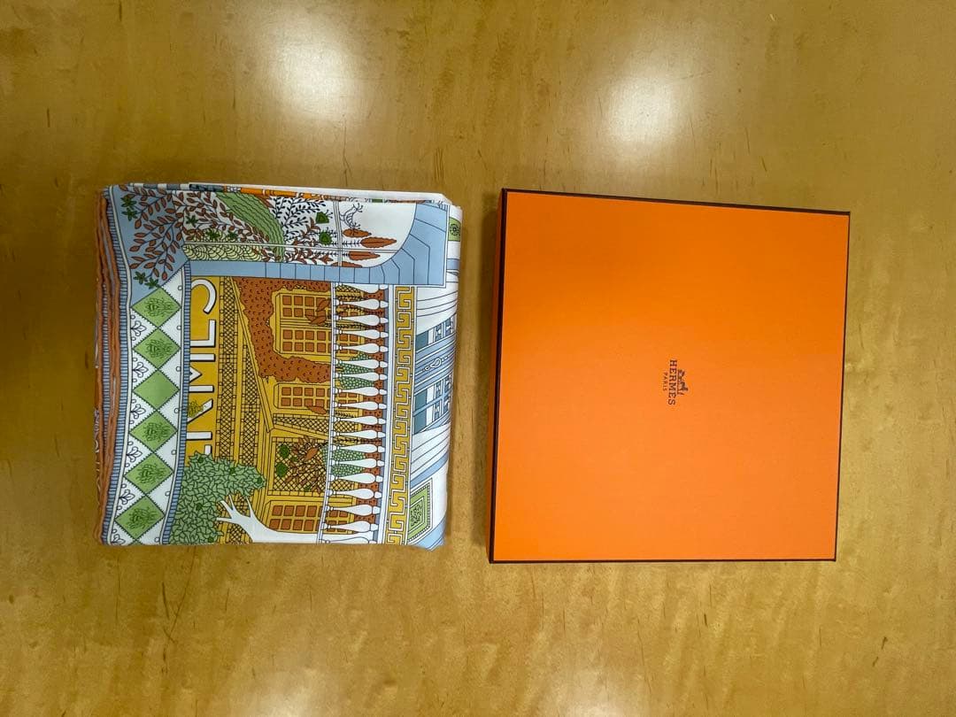 美品エルメス カレ90 オブジェ ドゥ キリオジテ 2022AW