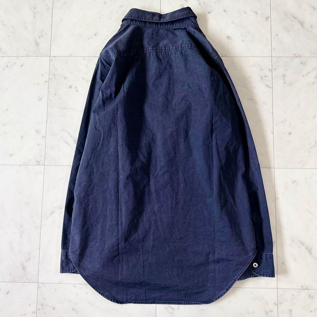 【極美品】マディソンブルー ローカラー マダムシャツ ネイビー　綿(01)