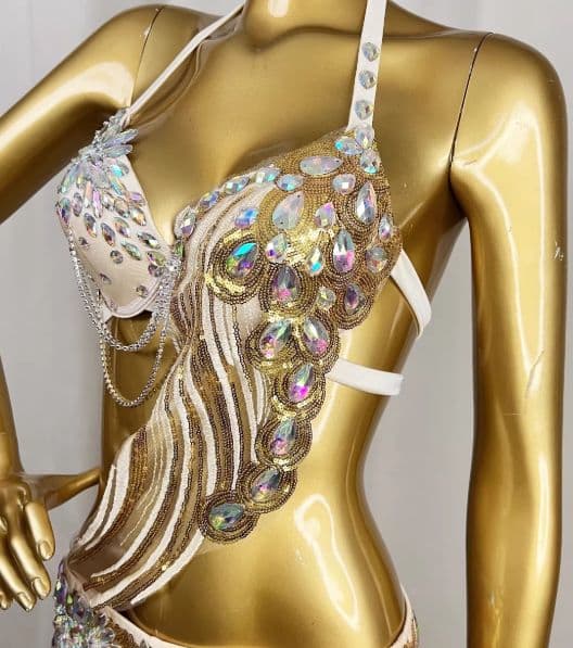 ベリーダンス衣装 ブラスカートベルトセットアップ ゴールド オーダーメイド