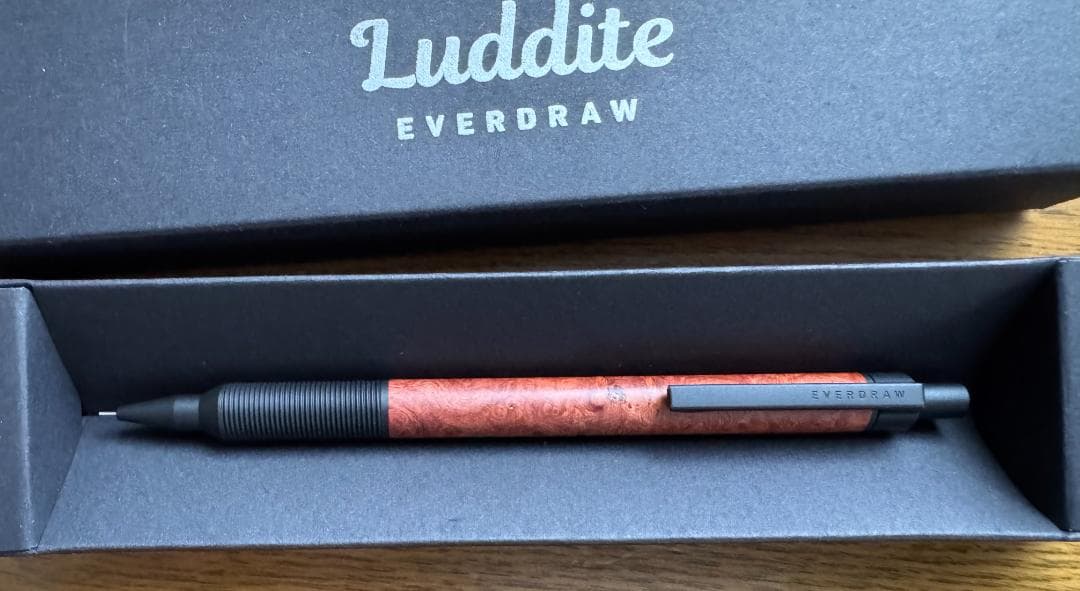 ラダイト エバードロー 銘木モデル 花梨瘤 Luddite シャーペン