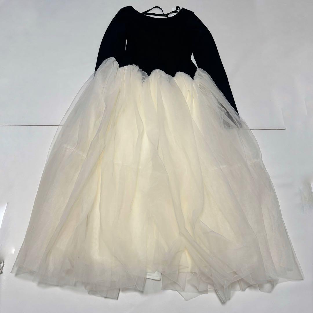 タグ付eimy isoireカーブシルエットニットコンビチュールフレアワンピース