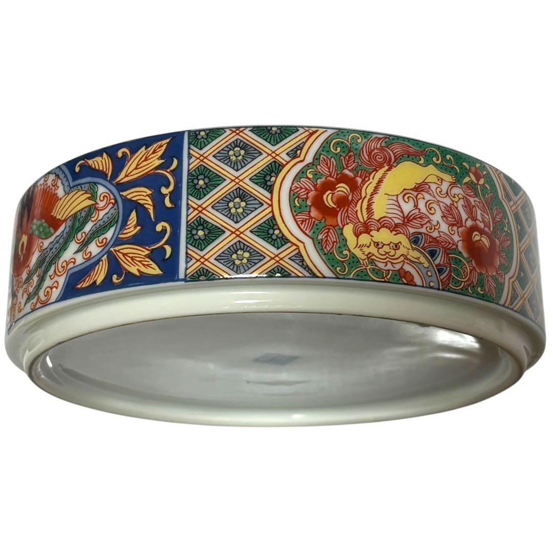 箱付き 龍峰窯 三段重 有田焼 古伊万里様式 金彩 唐獅子牡丹 鳳凰