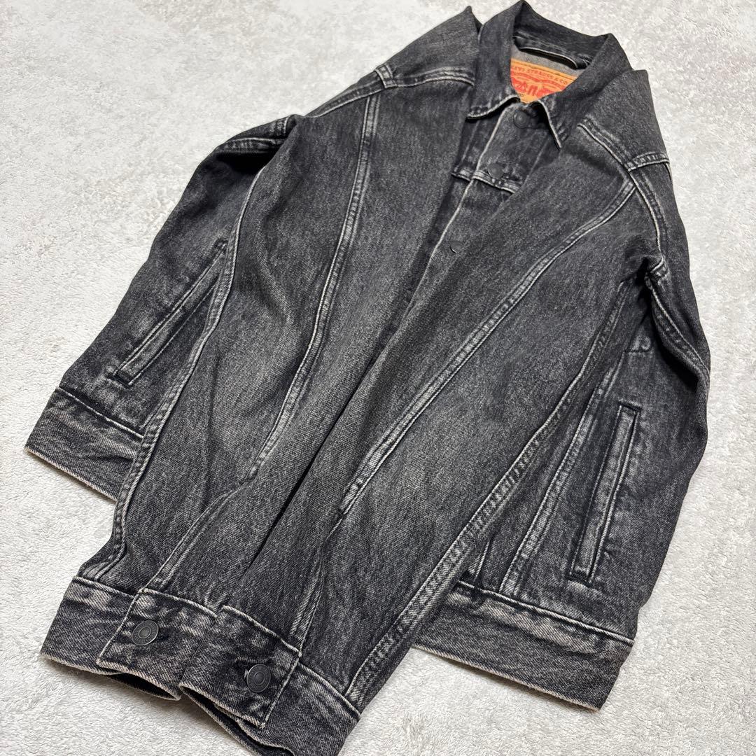 極美品✨S リーバイス 72334先染めブラック デニムジャケット70506型