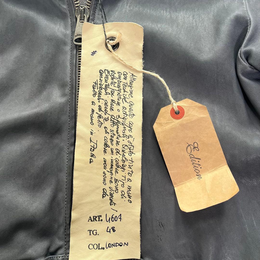 ジョルジオブラット　フーデッド レザージップアップブルゾン　タグ付き　イタリア製
