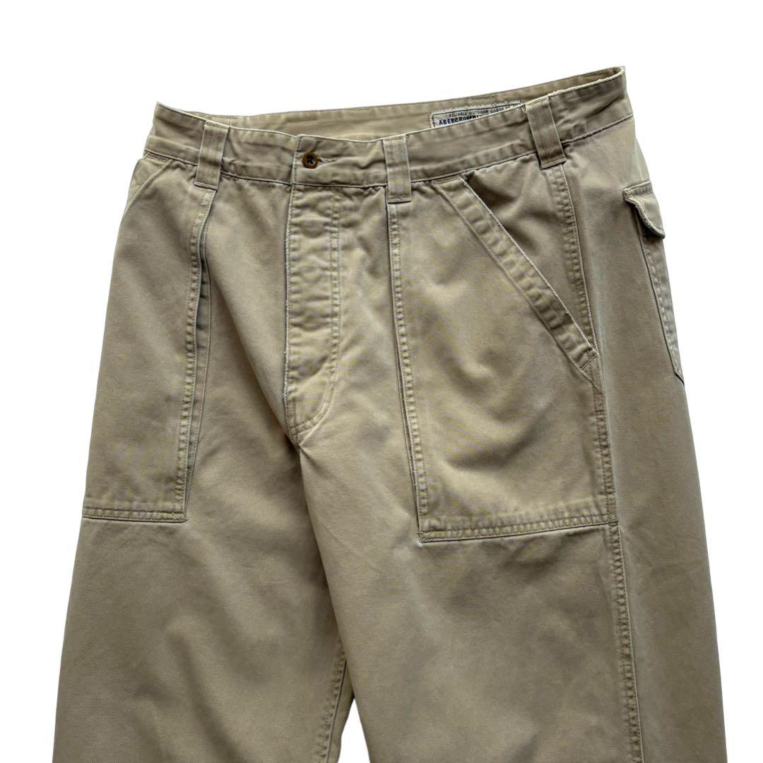 90s A&F アバクロ USARMY ベイカーパンツ アーミーチノ W34