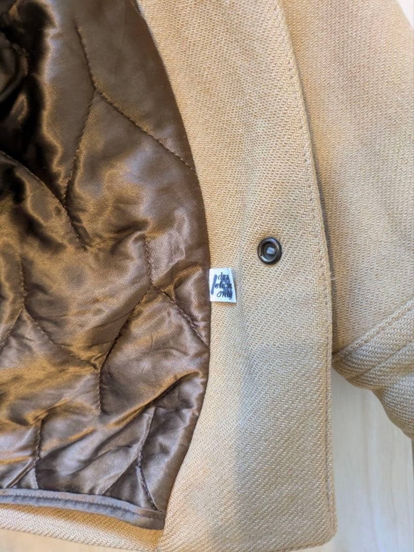 40s Pendleton ベージュ ファー襟ジャケット