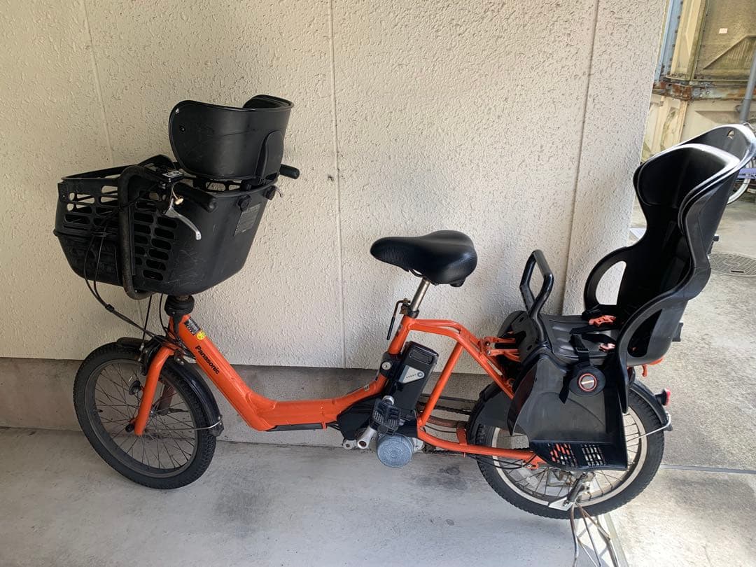 パナソニック　電動アシスト自転車 チャイルドシート前後付き 充電器付き‼️