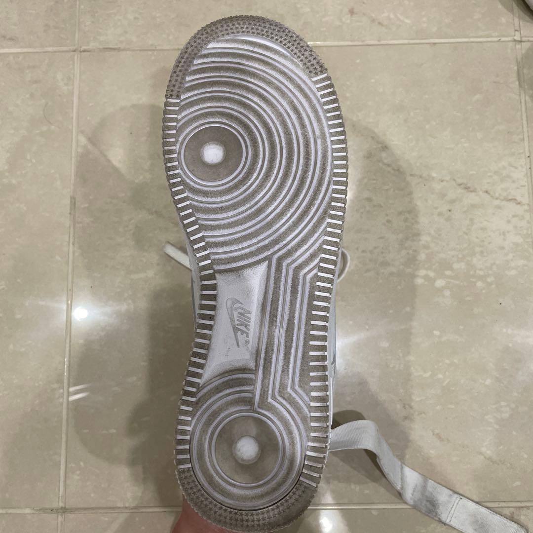 【人気モデル】NIKE エアフォース1 ハイカット オールホワイト27cm