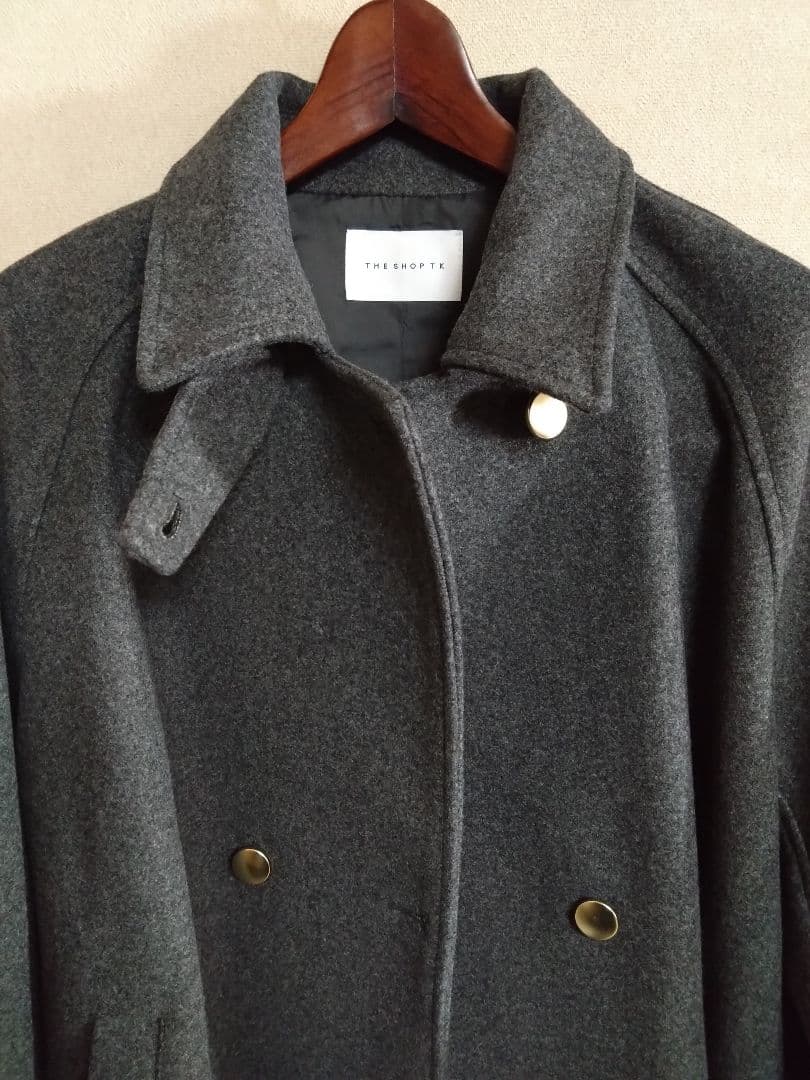 スタンドカラー ハーフコート