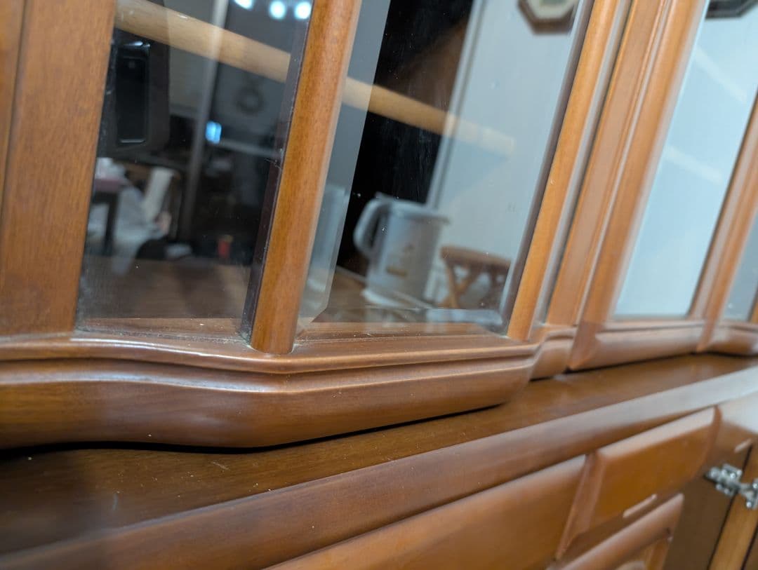 120cm幅 食器棚 ブラウン 引き出し 茶色