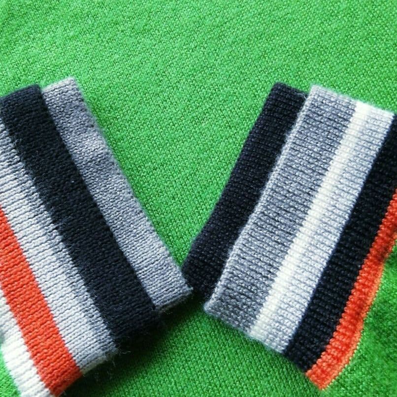 ランバンスポール　ストレッチ ニットセーター　マルチカラーラインストーン