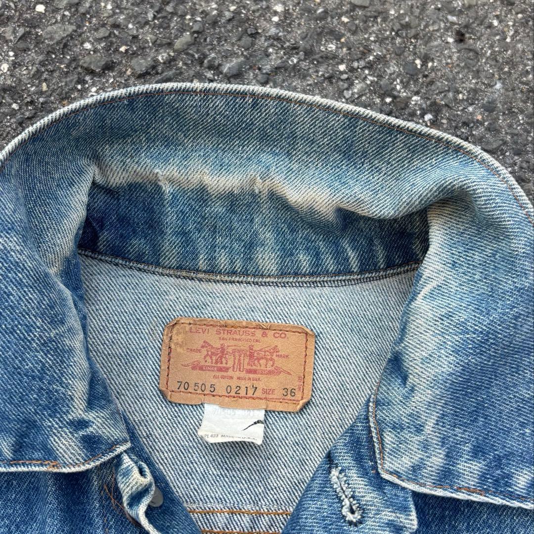 【極上ハチノス】70s LEVI’S 70505 ボタン裏I 4th 36