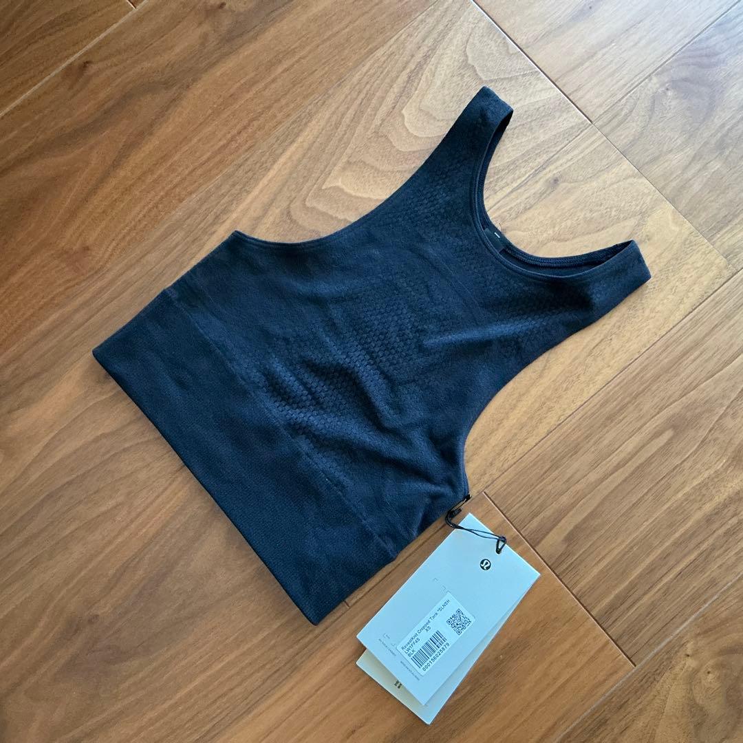 新品未使用！ルルレモンRevealKnit クロップタンク*SLNSHサイズXS